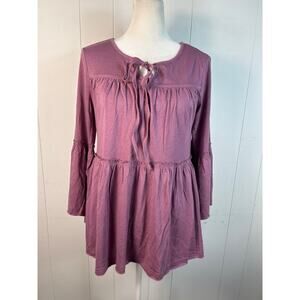 Laurie Felt dusty rose women’s size XXS Boho flared sleeve top